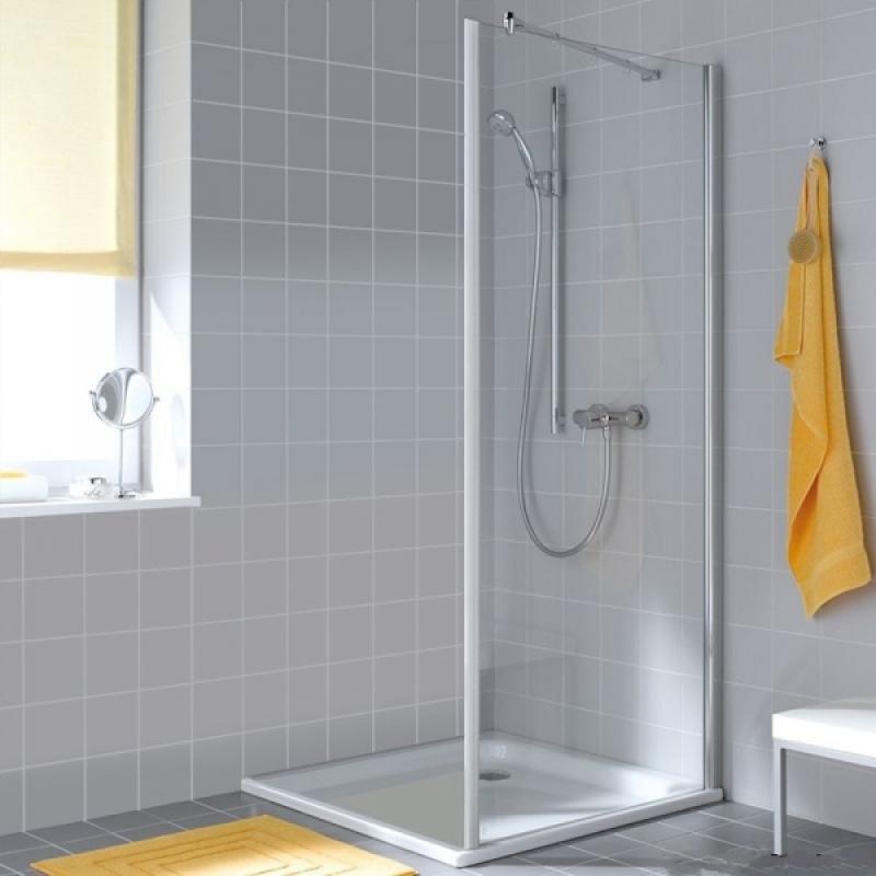 Боковая панель Veconi KP-14B Арт. KP14B-90-01-C8 Стекло прозр./6 мм (880-900/1950, черн.мат.)