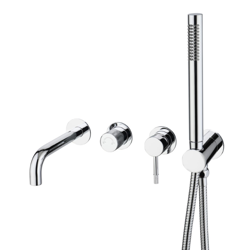 Встраиваемый смеситель для душа и ванны Boheme Uno 464-3-CR С ВНУТРЕННЕЙ ЧАСТЬЮ, chrome