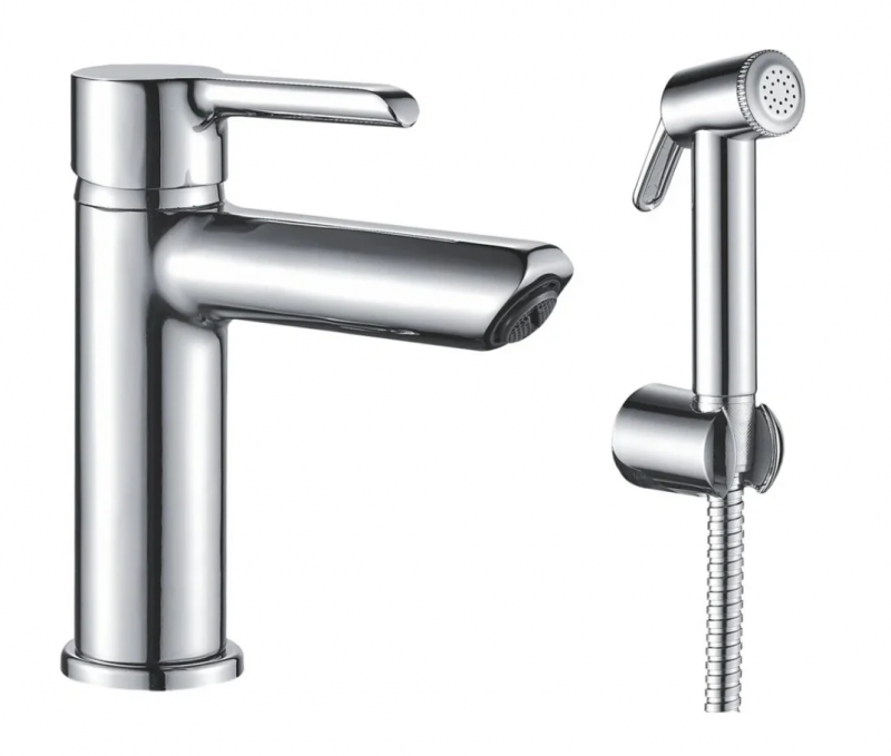 Cмеситель c гигиеническим душем, хром S6071 "SHEVANIK"