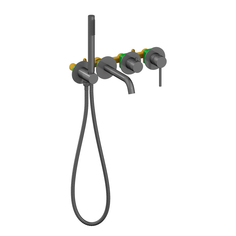 Смеситель для ванны встроенный Saona 2314/18YSM Черное золото