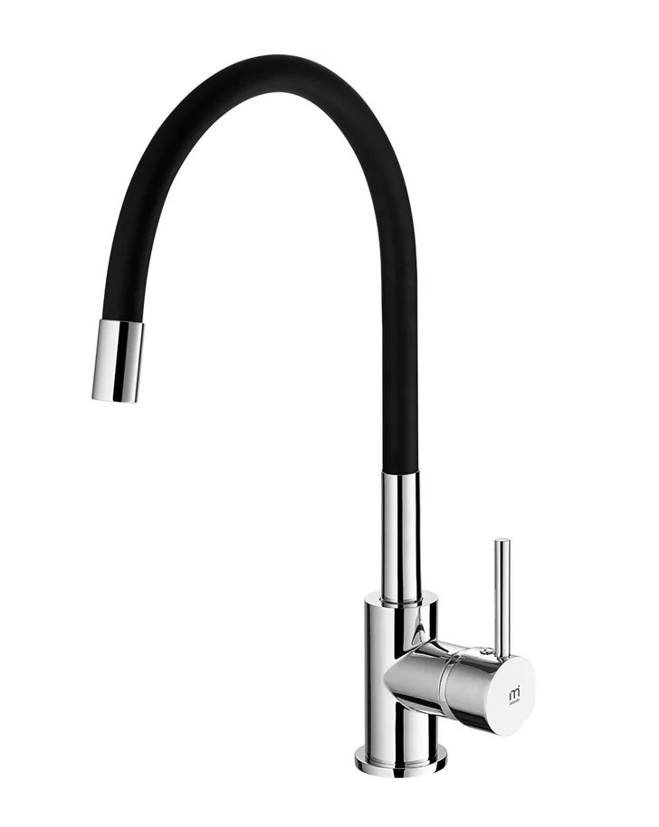 Смеситель для кухни с гибким изливом, глянцевый хром, Meal, Milardo, M01SB0FM05